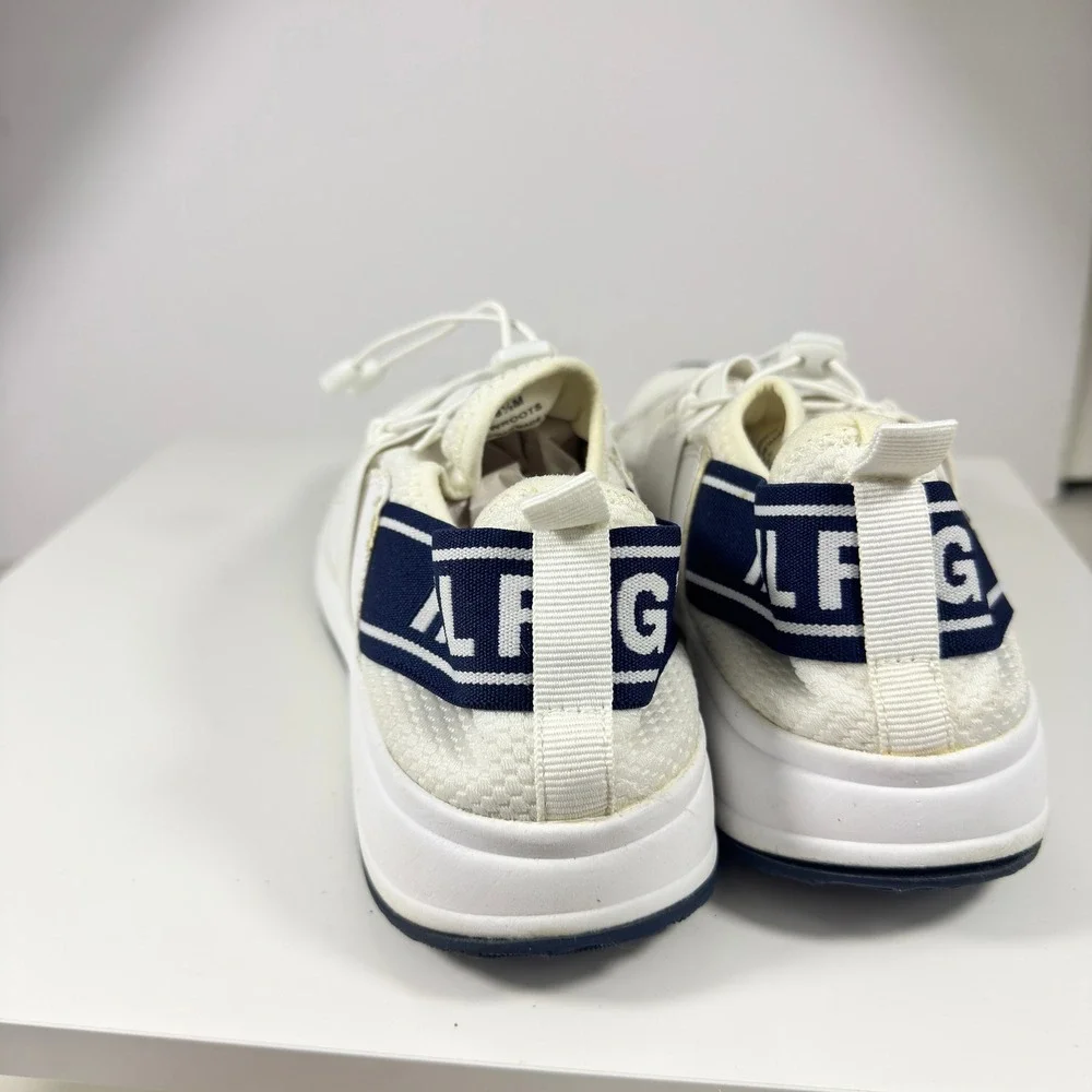 Tommy Hilfiger TWROOTS Sneakers Womens 8.5 White Navy Blue Bungee Logo Strap